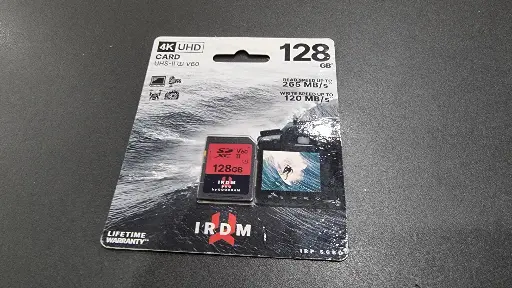 [CARTÃO, SD] Cartão de memória SD UHS-II (4K, 128GB)